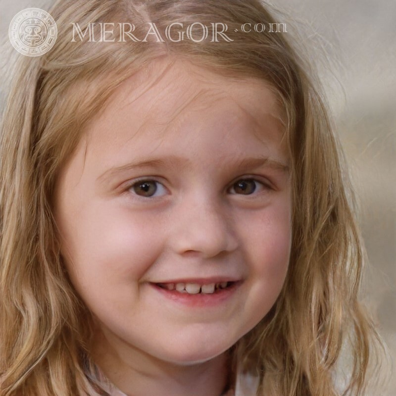 Photo de filles avec un visage sur un avatar Visages de petites filles Infantiles Petites filles Visages, portraits