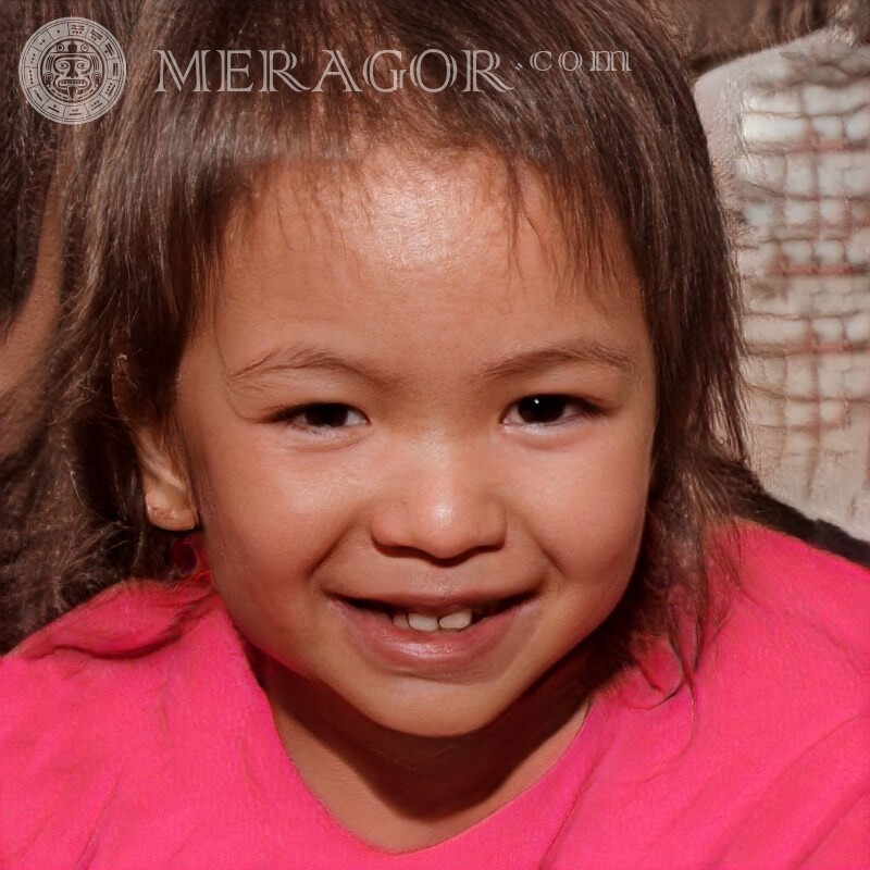 Foto de niña asiática para foto de perfil Rostros de bebes