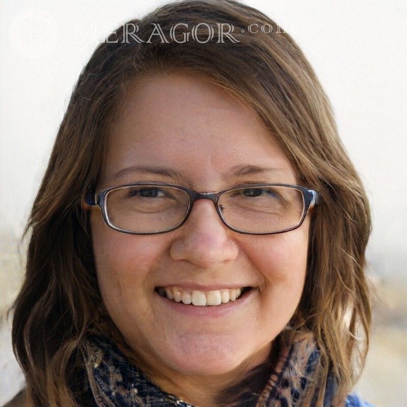 Femme avatar Visages de femmes Avec les lunettes Les femmes Visages, portraits