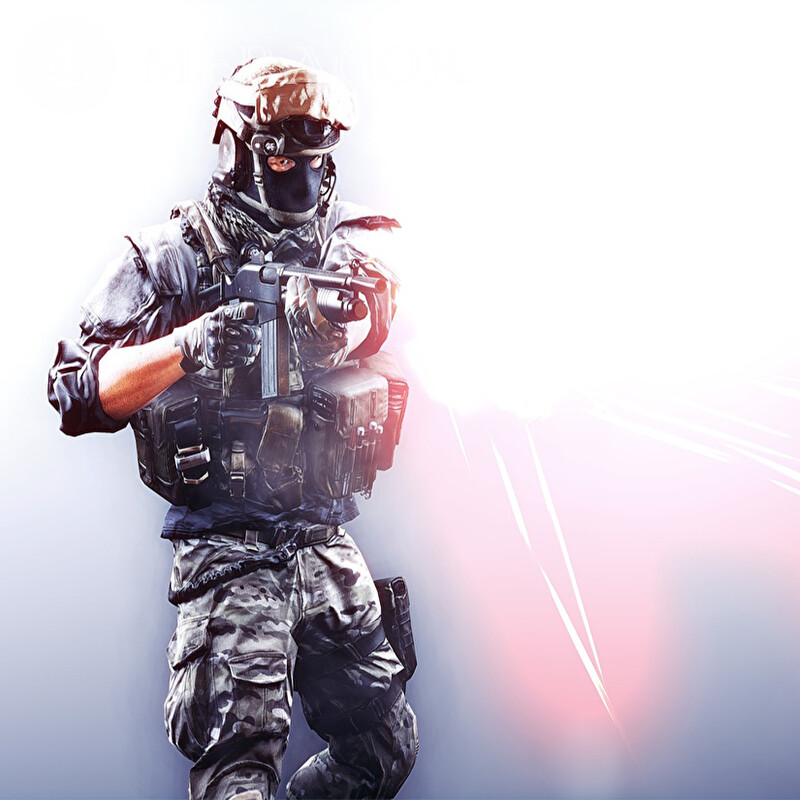 Avatar eines Soldaten in Sturmhaube herunterladen Mit Waffe Alle Spiele Counter-Strike Standoff
