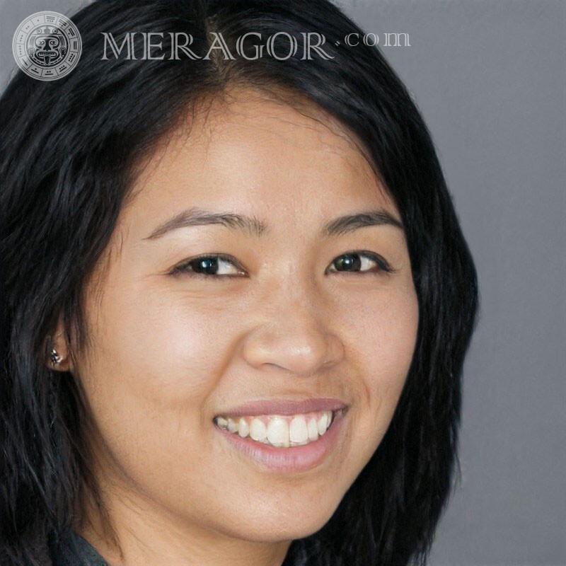 Descarga gratis la foto de la chica para tu foto de perfil Rostros de chicas Asiáticos Morenas Caras, retratos
