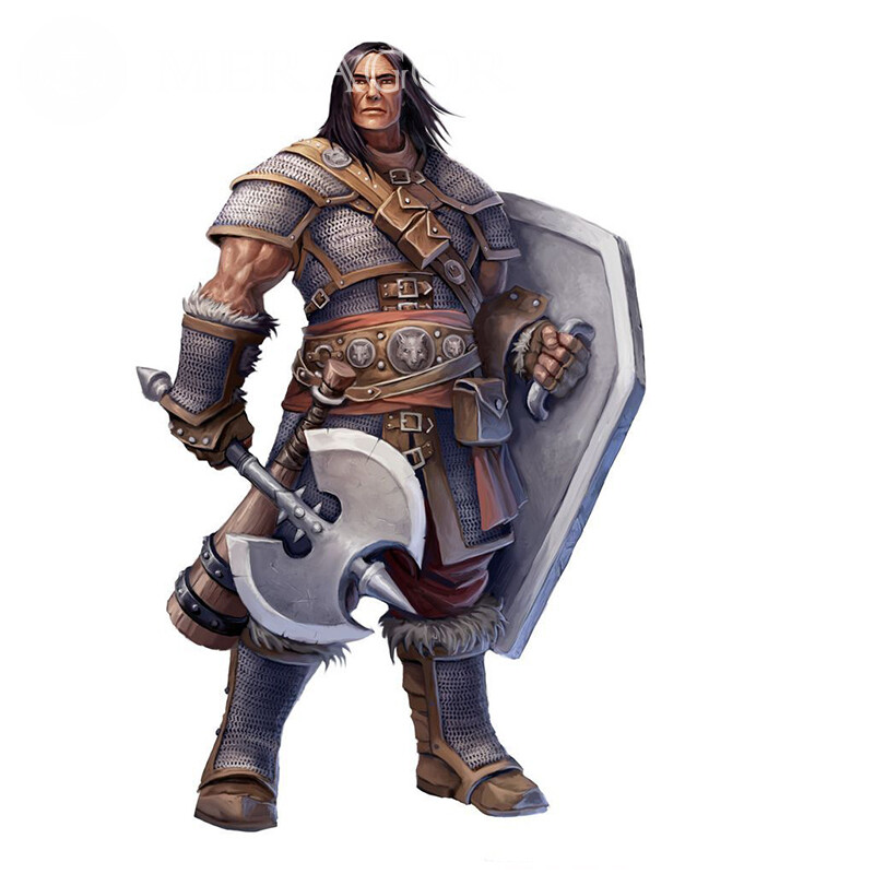 Download do avatar do guerreiro bárbaro Todos os jogos Com arma