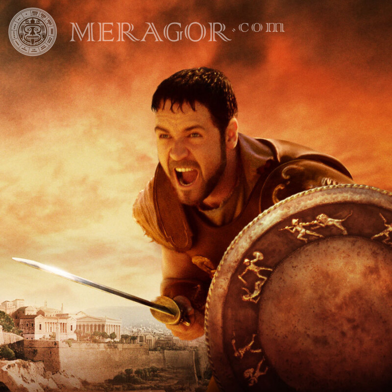 Gladiator Maximus on avatar download From films Unshaved With weapon