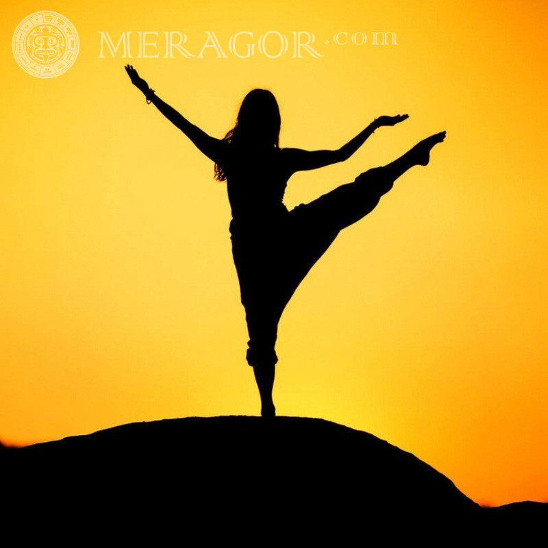 Yoga dancing india photo Silhouette Without face