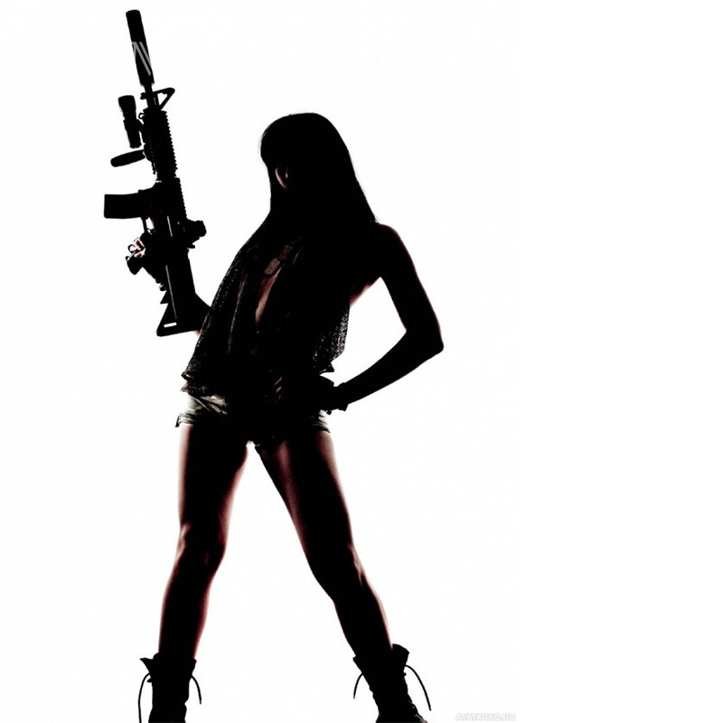 Icon silhouette download Without face With weapon