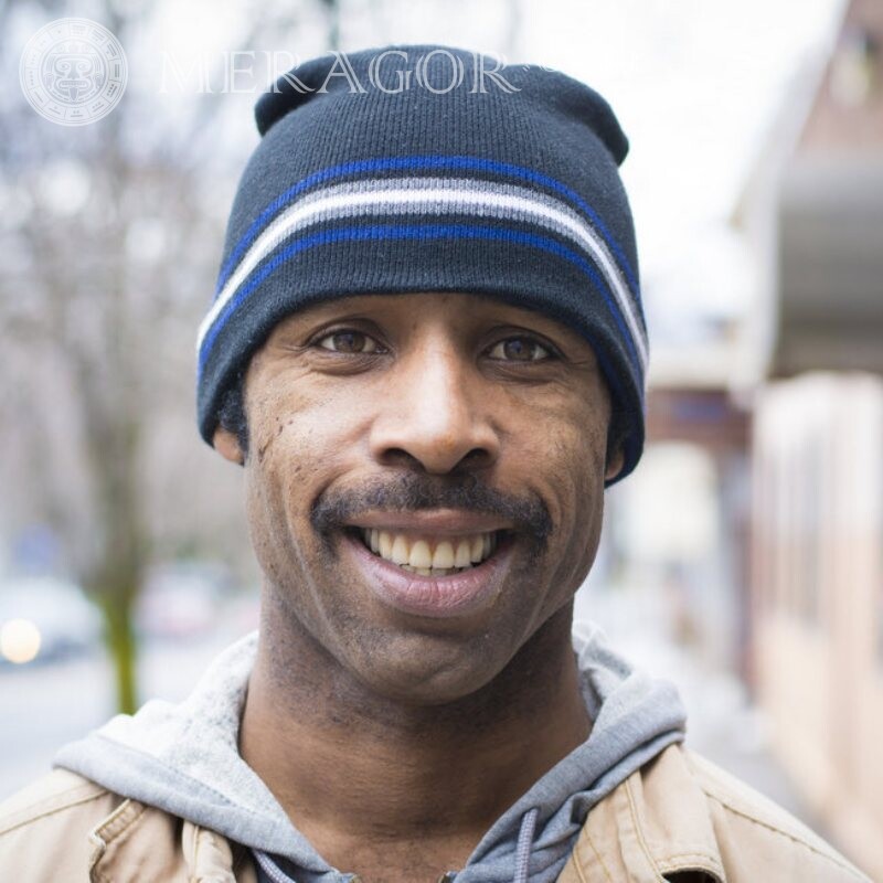 Coole Nigga in einem Hut Foto auf einem Avatar herunterladen Lustig Schwarze In der Kappe Gesichter, Porträts