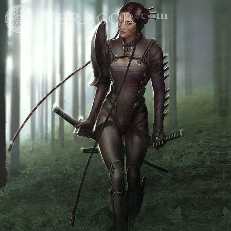 Télécharger l'avatar de Samurai Girl Asiatiques Avec arme