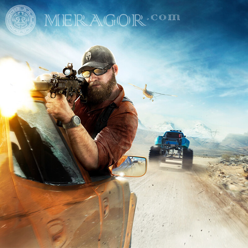 Download do avatar do soldado por carro Com arma Todos os jogos Counter-Strike Standoff