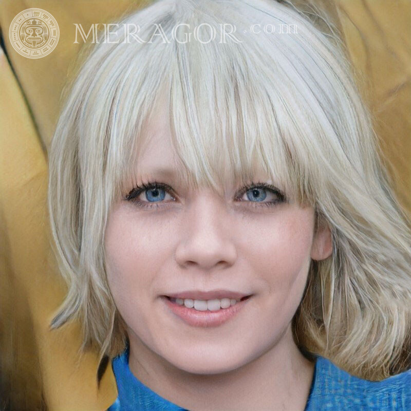 Foto auf dem Profilbild eines Mädchens mit kurzen Haaren Gesichter von Mädchen Blonden Gesichter, Porträts