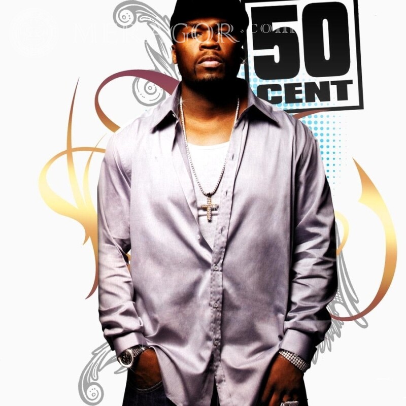 50 Cent Кертіс Джексон на аватарку Знаменитості Темношкірі Хлопець Чоловічий