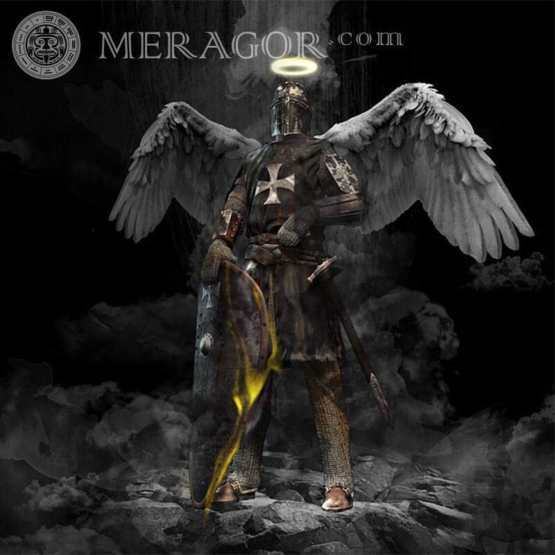 Download do avatar do cavaleiro anjo Os anjos Mascarado Com arma