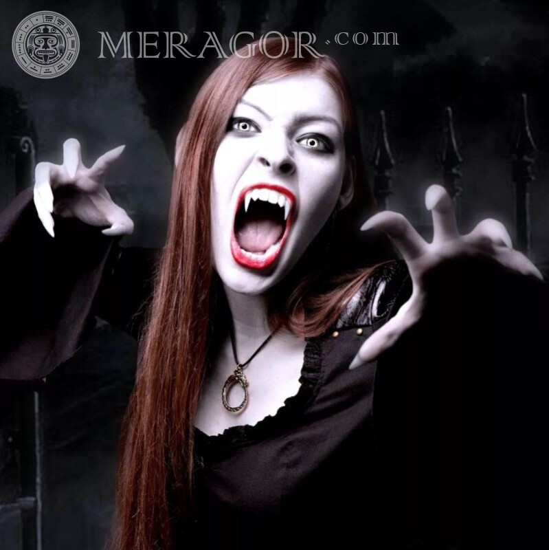 Девушка-вампир аватар скачать Вампиры Страшные