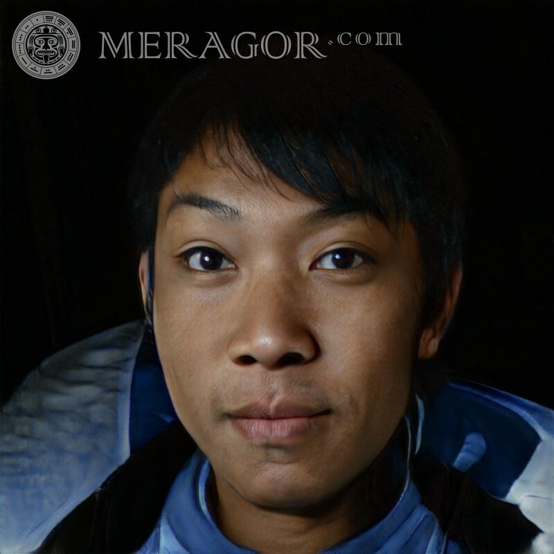 Mec asiatique sur avatar Visages de jeunes hommes Visages, portraits