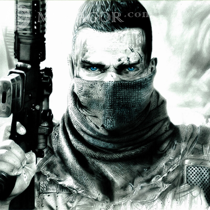 Download de avatar de soldado resistente Com arma Todos os jogos Counter-Strike Standoff