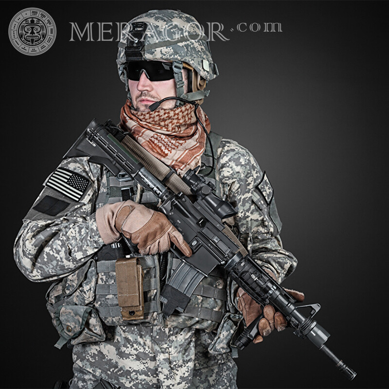 Télécharger avatar guerrier américain Avec arme Tous les matchs Counter-Strike Standoff