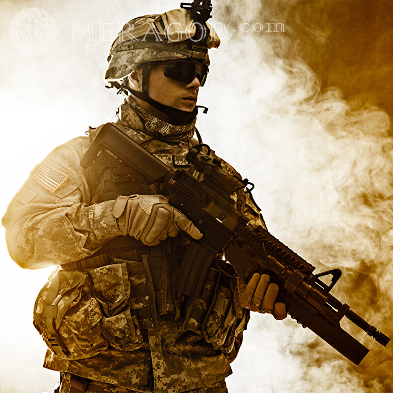 Amerikanischer Soldat Avatar zum Konto herunterladen Mit Waffe Alle Spiele Counter-Strike Standoff
