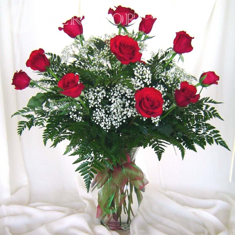 Букет роз на аватарку Праздники Цветы
