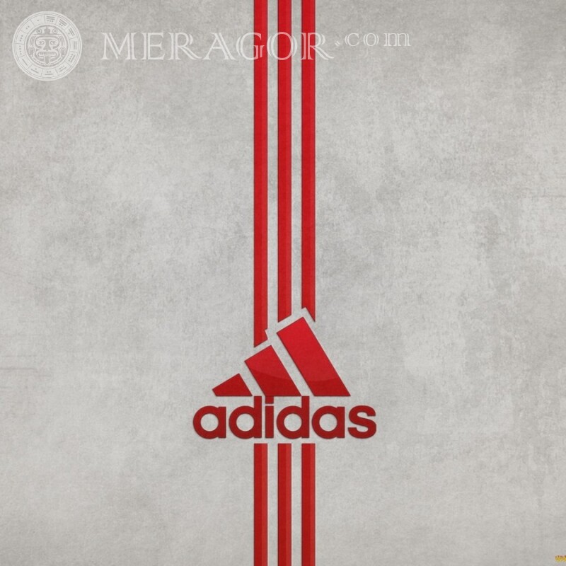 Rotes Adidas-Logo zum Herunterladen von Avataren Logos