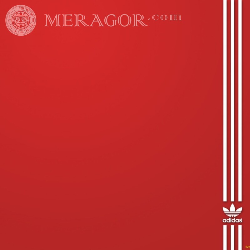 Adidas Logo auf Rot auf Avatar herunterladen Logos