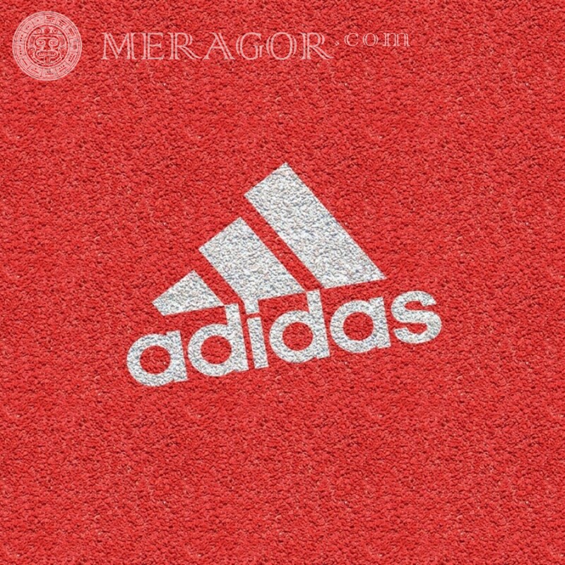 Logotipo da Adidas em um fundo vermelho para um avatar Logos