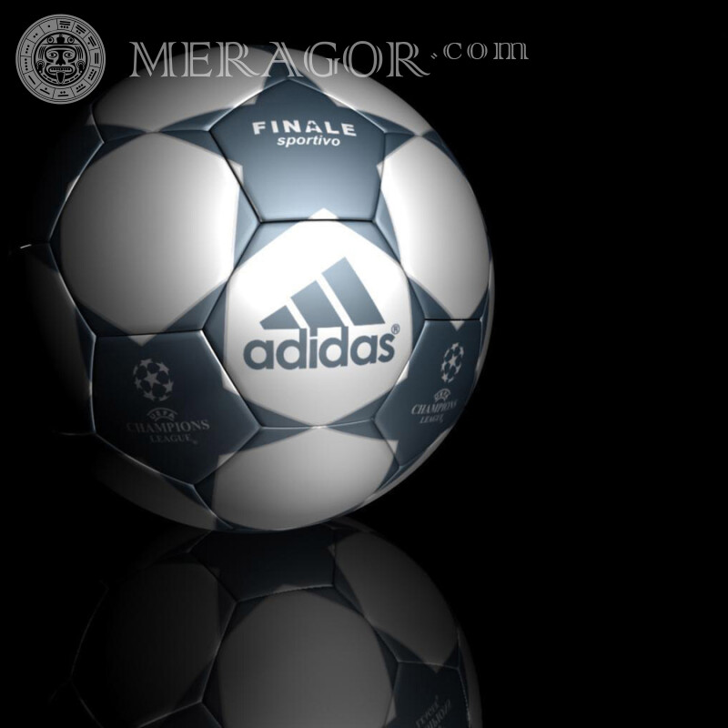 Logotipo de Adidas en un balón de fútbol descargar en un avatar Logotipos Fútbol