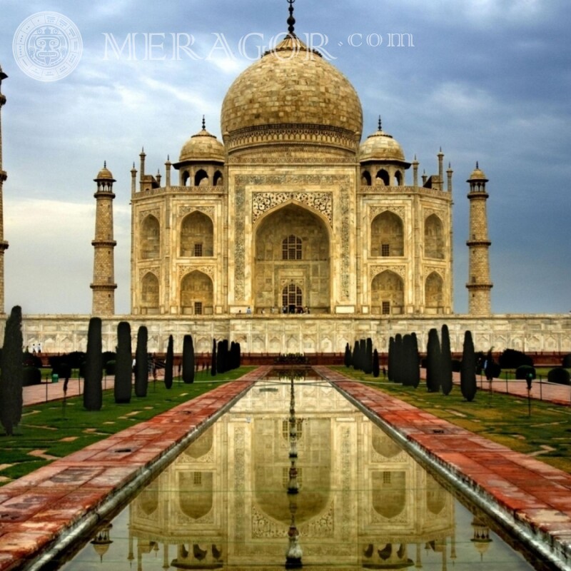 Taj Mahal en el perfil de Instagram Edificios
