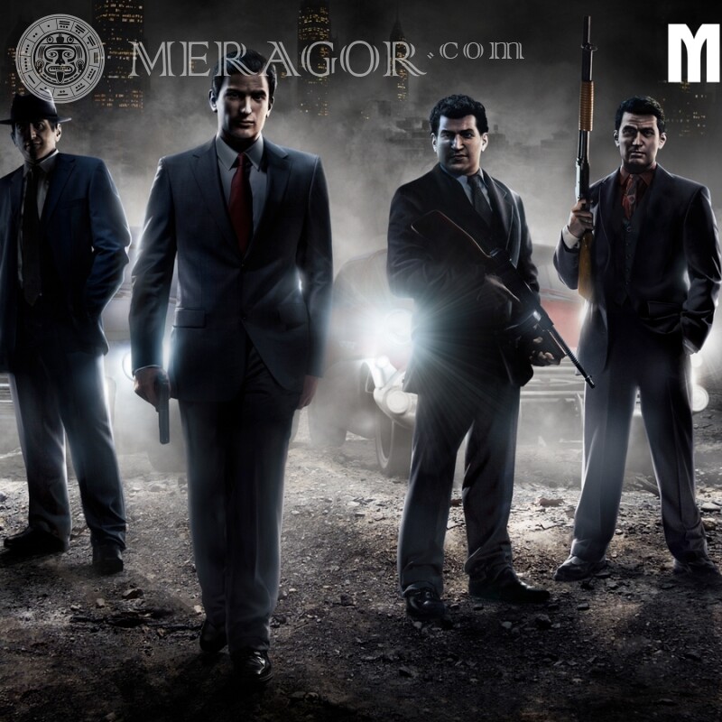 Download a photo from the game Mafia to the guy's avatar Mafia All games With weapon