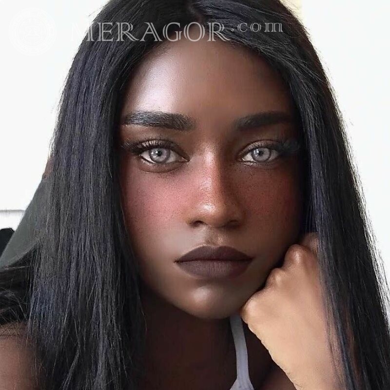 Foto de garotas africanas no avatar Negros Morenas Meninas adultas