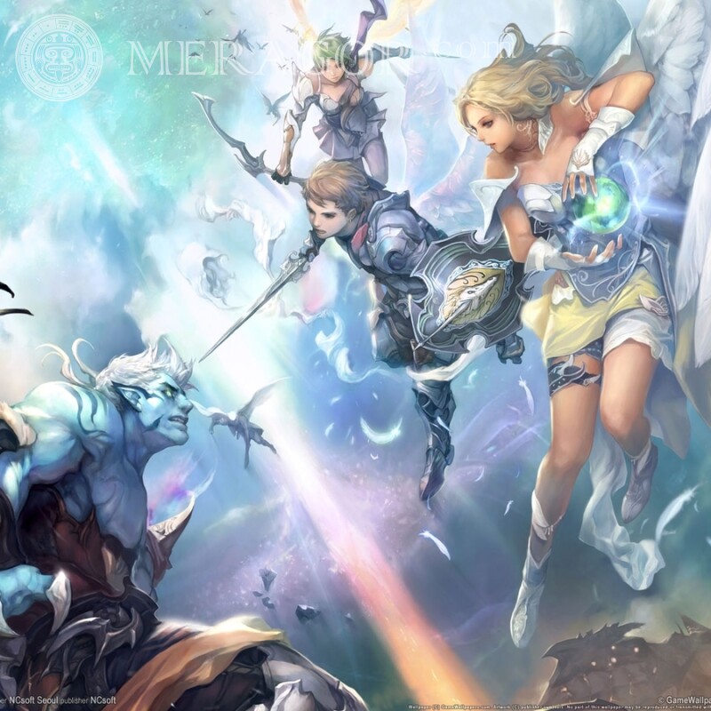 Download a photo from the game Aion to the Telegram avatar All games Angels