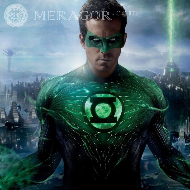 Супергерой Зелений Ліхтар на аватар З фільмів Для ВК