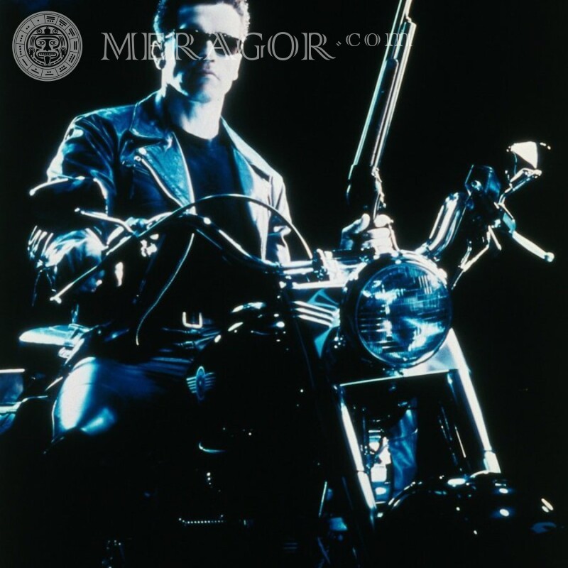 Terminator auf Motorrad-Avatar Aus den Filmen Herr