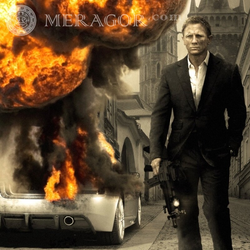 James Bond Daniel Craig no avatar Dos filmes Altura toda Homens Com arma