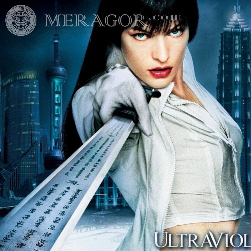 Download ultravioleta de Milla Jovovich no avatar Dos filmes Mulheres Com arma