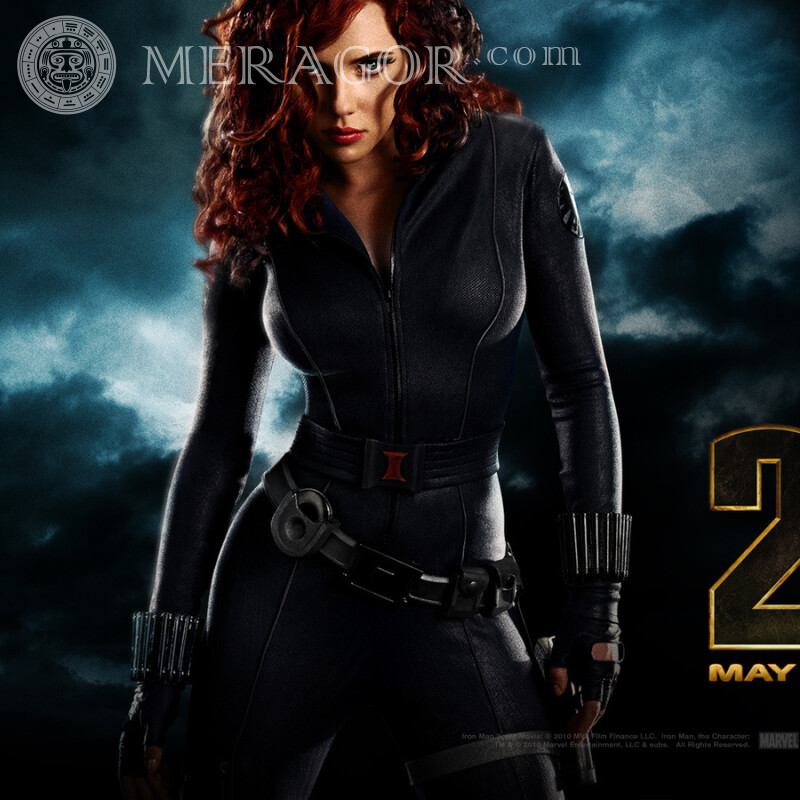 Avatar de Black Widow Iron Man Des films Les filles Les femmes Poil long