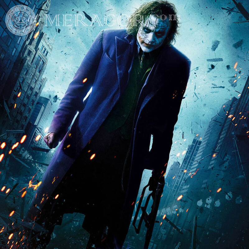 Foto do Joker do filme Batman no avatar Dos filmes Assustador