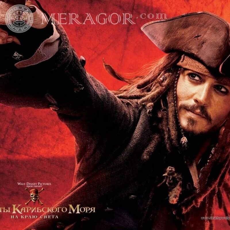 Jack Sparrow sur fond d'écran avatar Des films Hommes Non rasé
