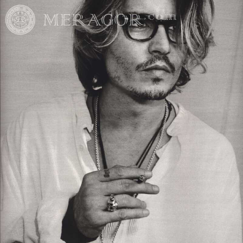 Johnny Depp with glasses on the avatar Celebrities In glasses For VK Faces, portraits