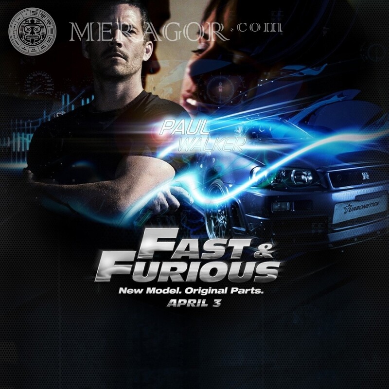 Avatar de Paul Walker Fast & Furious Dos filmes