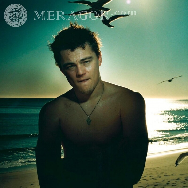Leonardo DiCaprio download photo for icon Celebrities Faces, portraits On the sea Guys