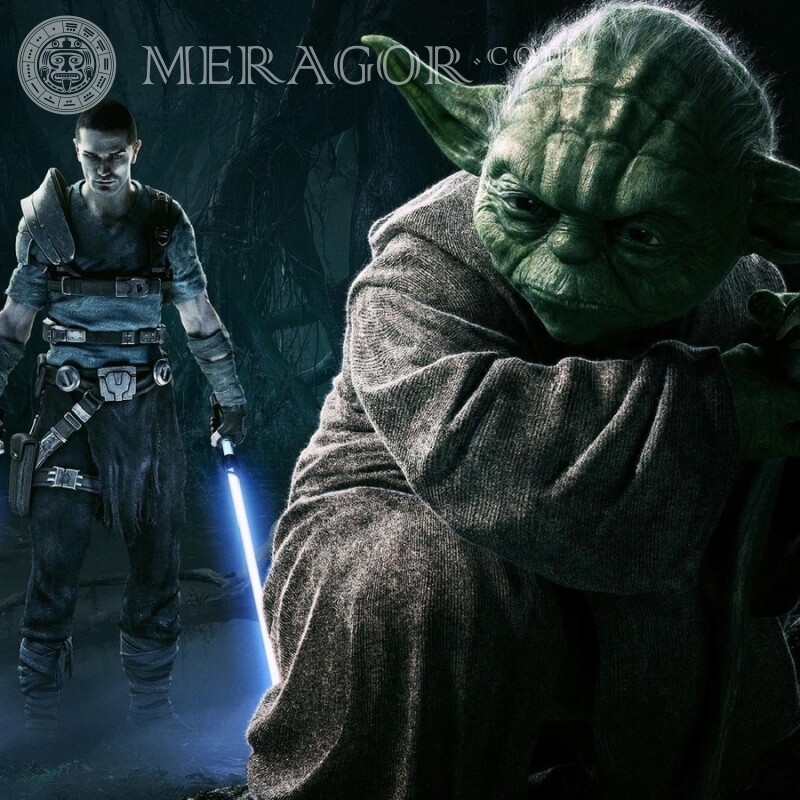 Yoda de Star Wars no avatar Dos filmes Star Wars