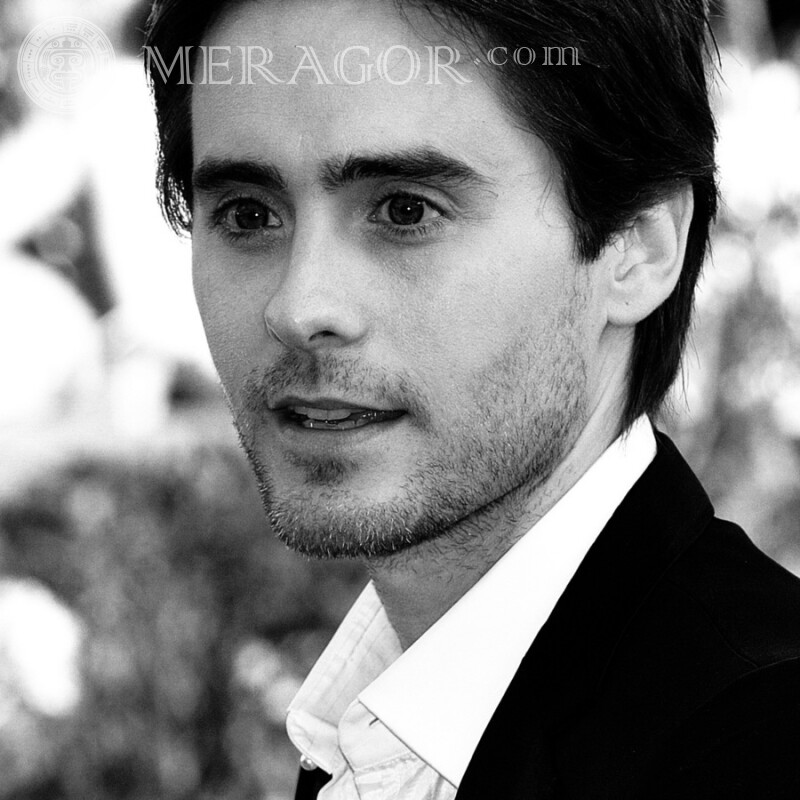 Jared Leto black and white photo for your profile picture Musicians, Dancers For VK Faces, portraits Faces of guys