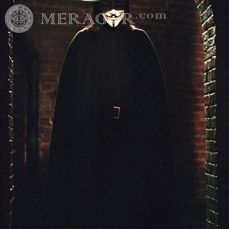 Actor de Vendetta en máscara de avatar De las películas Enmascarado Masculinos