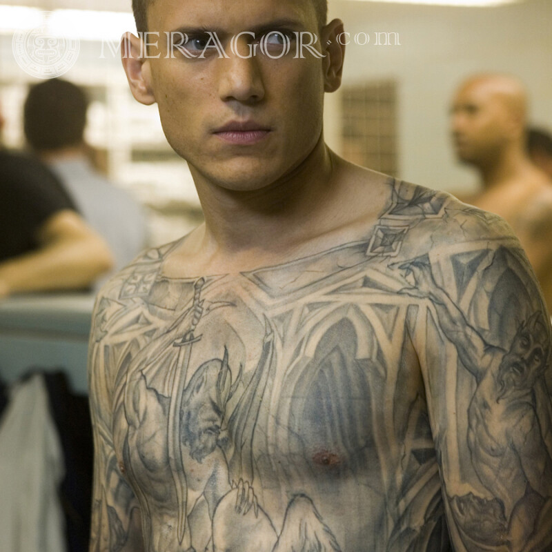 Photo de profil de Michael Scofield Des films Visages, portraits Gars Piercing, tatouage