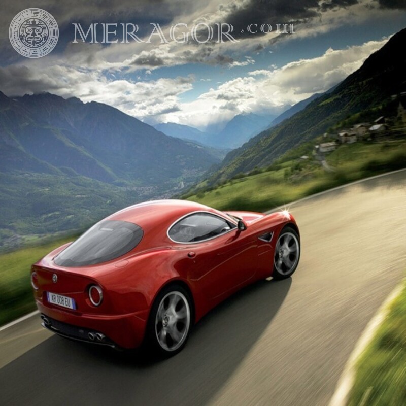 Téléchargez la photo de l'Alfa Romeo pour la photo de profil Les voitures Transport