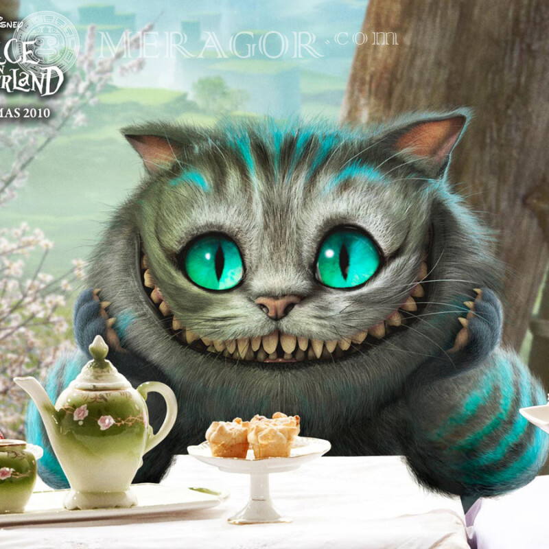 Аліса в країні чудес кіт на аватарку скачати З фільмів