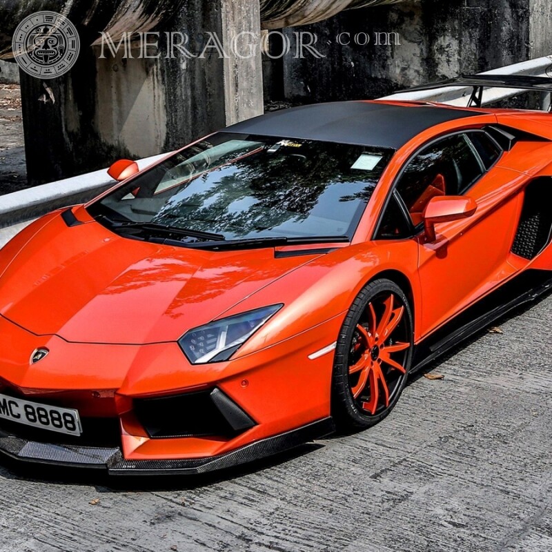 Imagen de un Lamborghini deportivo en tu foto de perfil Autos Rojos Transporte