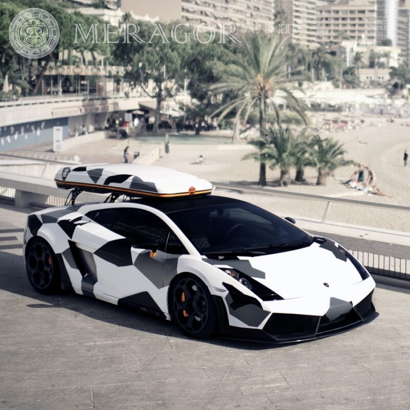 Photo d'une voiture de sport Lamborghini sur votre photo de profil Les voitures Transport