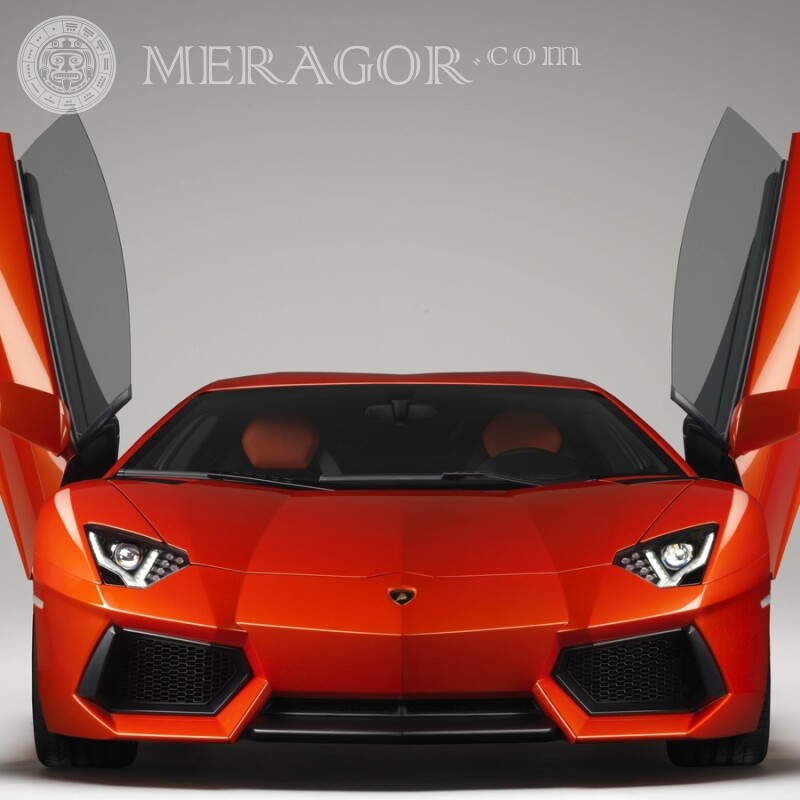 Картинка Lamborghini скачать на аву Автомобили Красные Транспорт