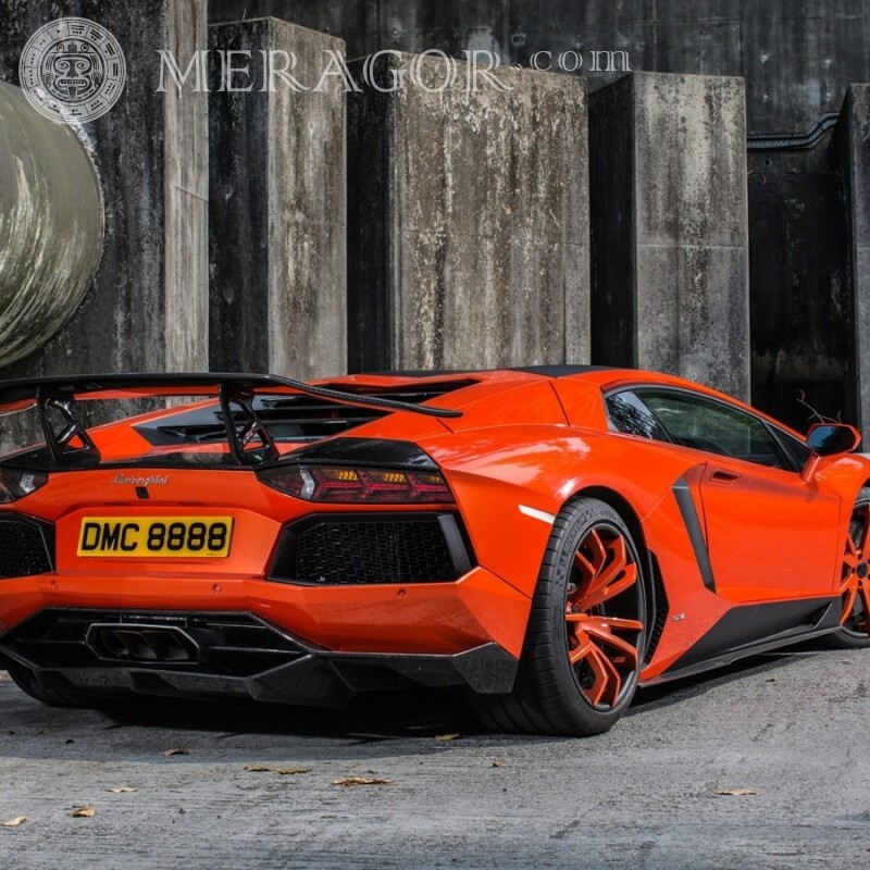 Картинка машины Lamborghini на аву Автомобили Красные Транспорт
