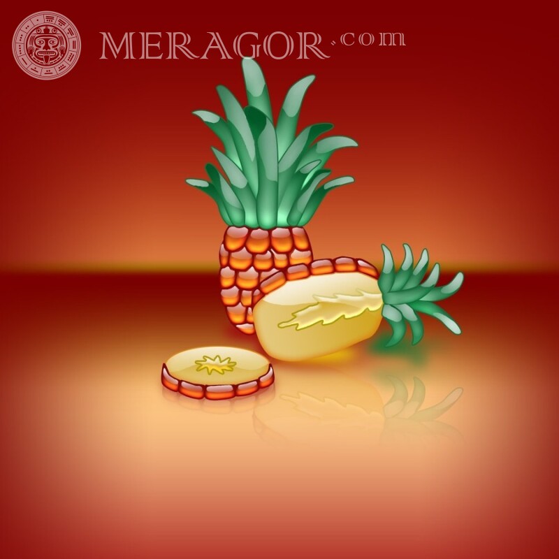 Pineapple drawing Food
